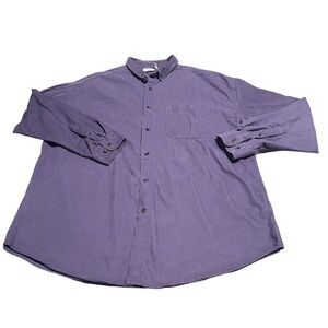 new asos design 100% cotton corduroy purple button down men’s 2xl